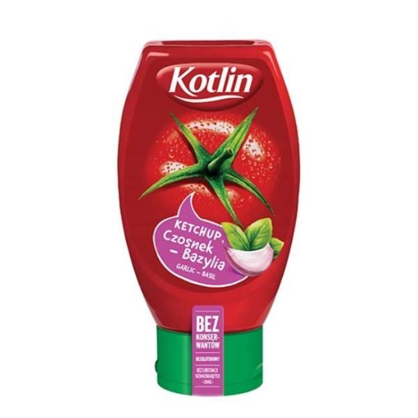 Ketchup czosnek bazylia Kotlin 450g