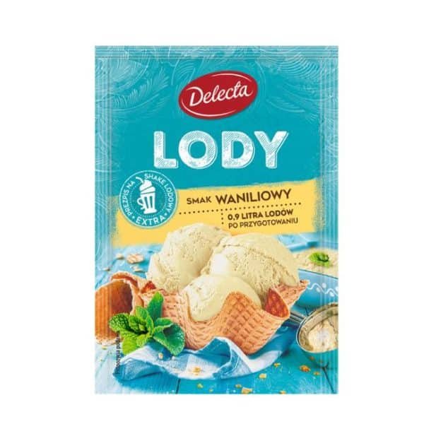 Lody w proszku waniliowe Delecta 57g