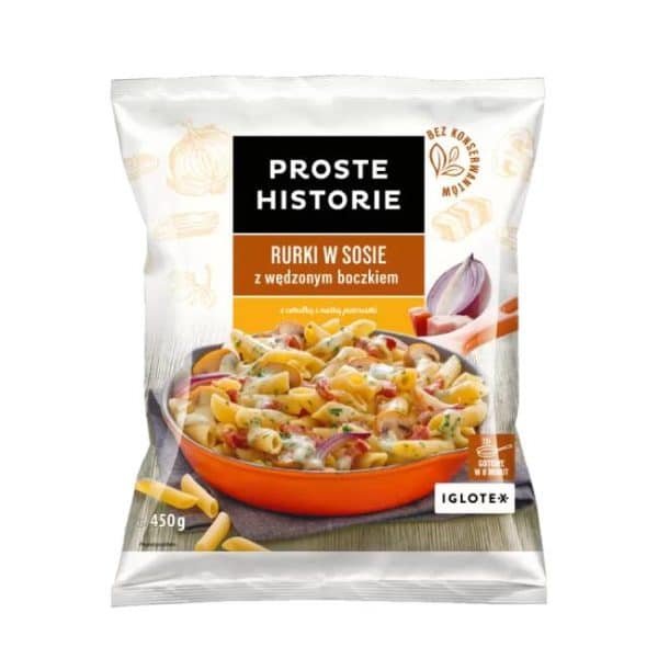Rurki w sosie z wędzonym boczkiem Proste Historie 450g