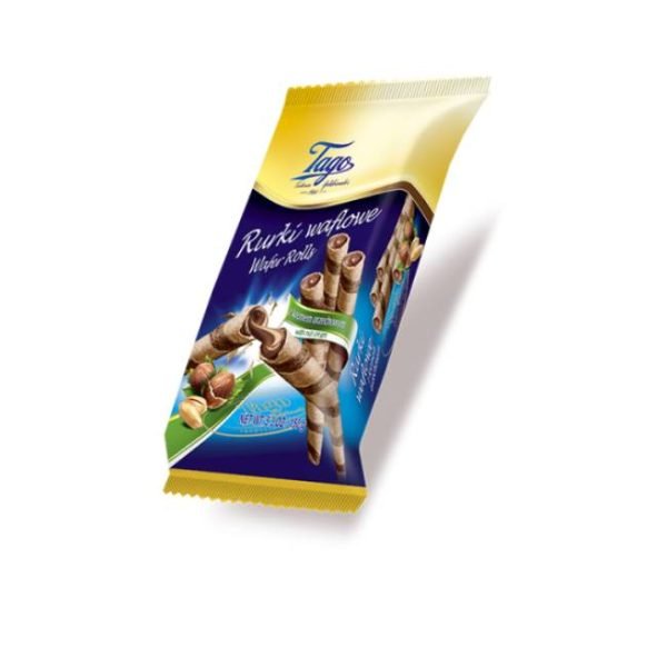 Rurki waflowe z kremem orzechowym Tago 260g
