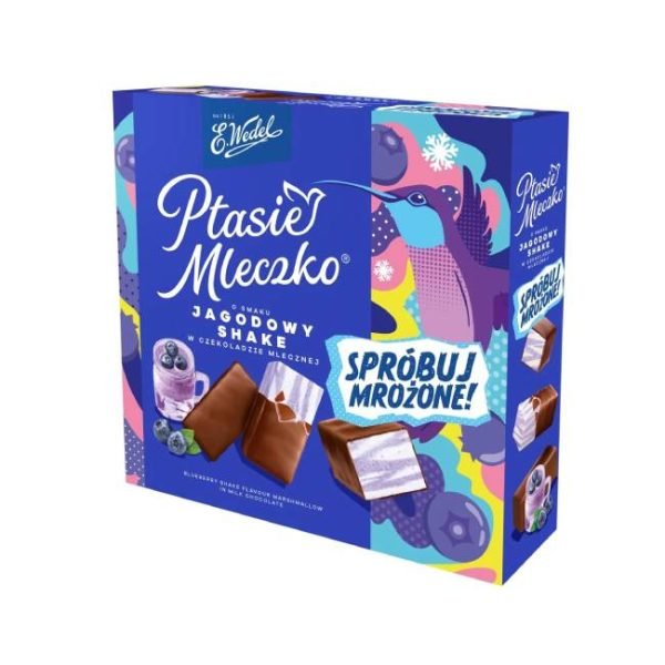 Ptasie mleczko Jagodowy Shake Wedel 340g
