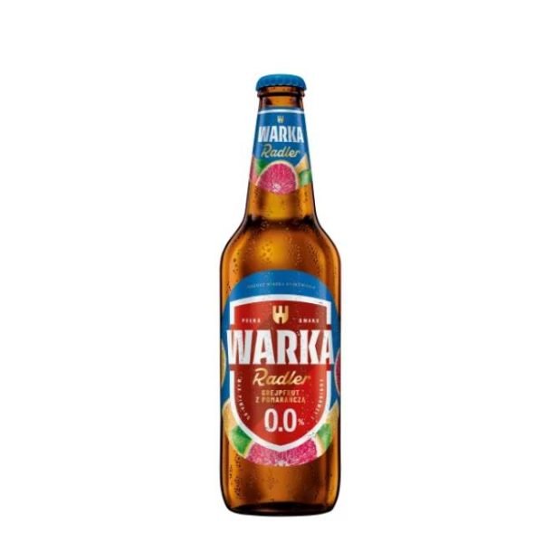 Piwo Warka Radler 0% grejpfrut z pomarańczą 500ml