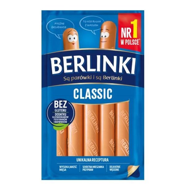 Parówki Berlinki Classic Morliny 225g