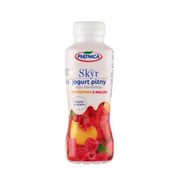 Jogurt nektarynka malina Skyr Piątnica 330ml