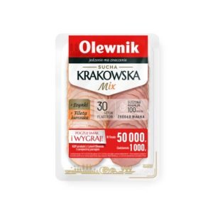 Olewnik Mix Krakowska – kiełbasa sucha w plastrach 80g