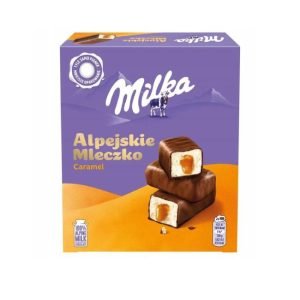 Milka Alpejskie Mleczko z nadzieniem karmelowym 330g