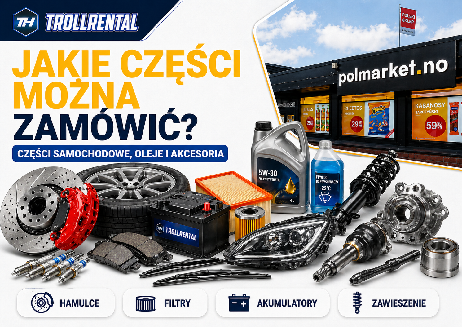 Części samochodowe, oleje i akcesoria TrollRental