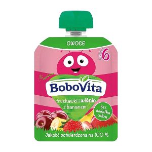 Bobovita Mus Truskawki i Wiśnie z Bananem Bobovita 80g