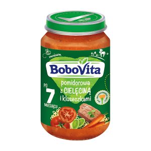 Pomidorowa z cielęciną i kluseczkami po 7. miesiącu Bobovita 190 g