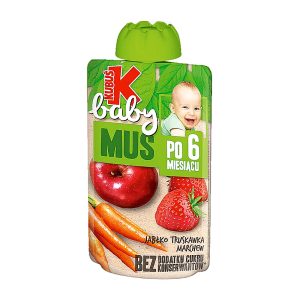 KUBUŚ Baby Mus jabłko truskawka marchew po 6 miesiącu 100g