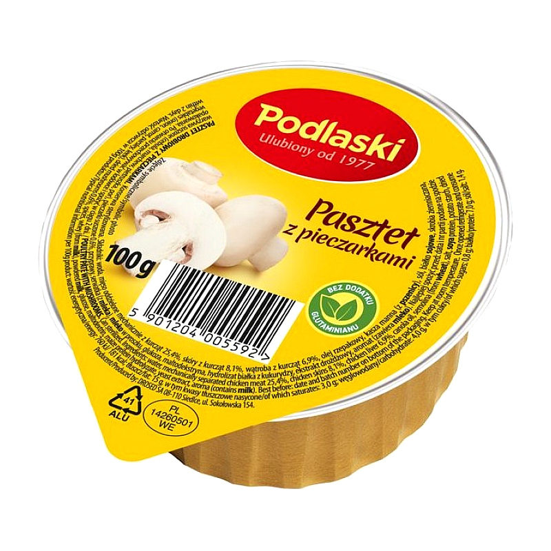 Pasztet drobiowy z pieczarkami Podlaski 100g