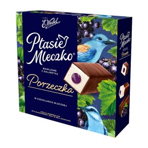 Ptasie Mleczko z galaretką porzeczkową w czekoladzie mlecznej 340g