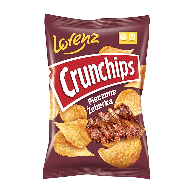 CRUNCHIPS Chipsy Pieczone żeberka 130g