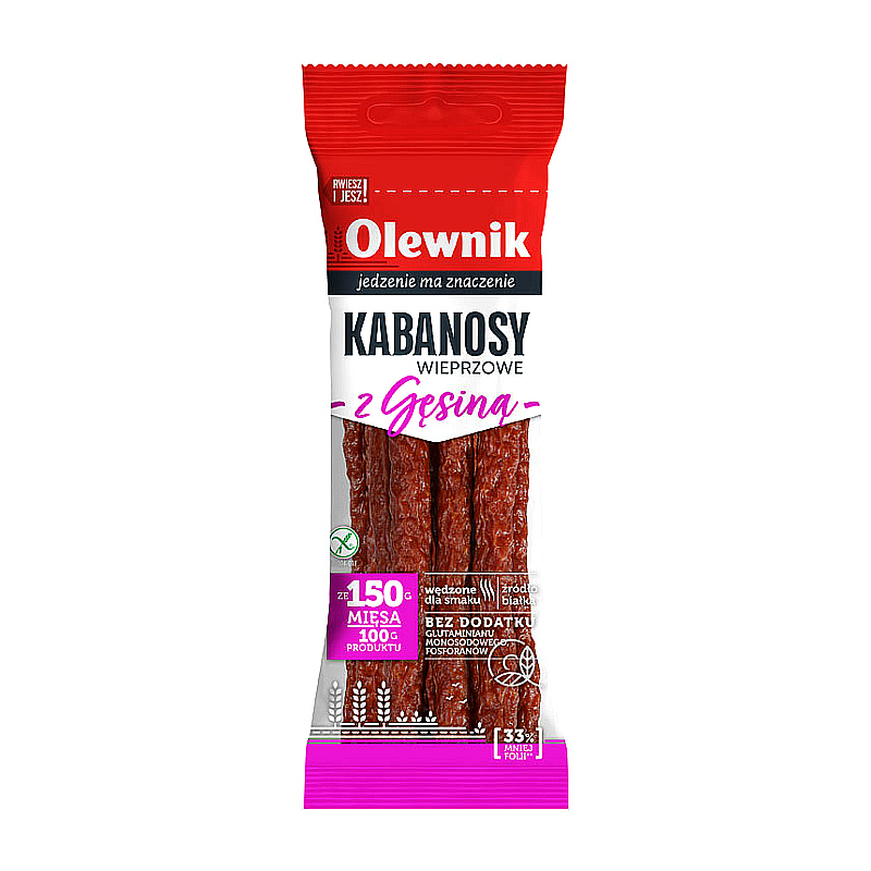 Kabanosy wieprzowe z gęsiną Olewnik 105g