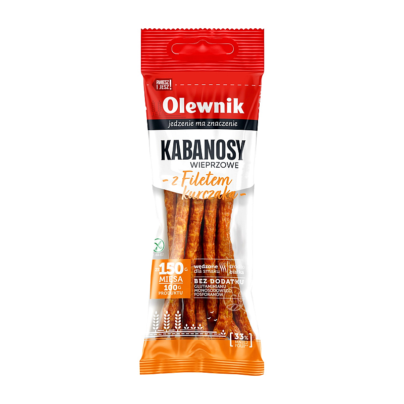 Kabanosy wieprzowe z filetem z piersi kurczaka Olewnik 105g