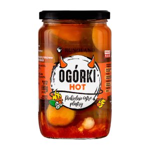 Ogórki Hot piekielnie ostre plastry Runoland 680g